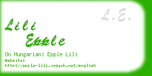 lili epple business card